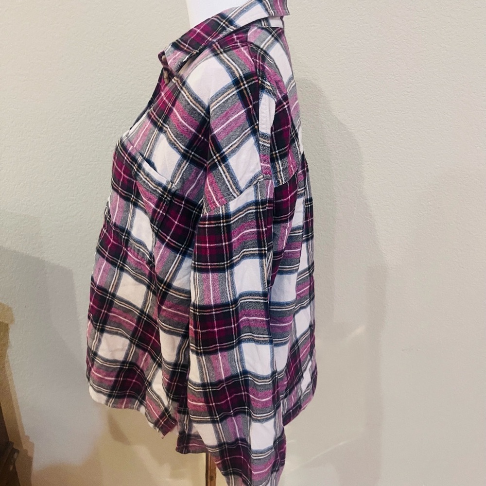 Madewell Red and Cream Plaid Shirt - Picture 3 of 4